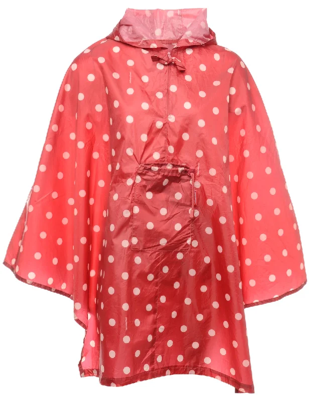 Polka Dots Jacket - L Welt Pockets Slit Pockets Flap Pockets