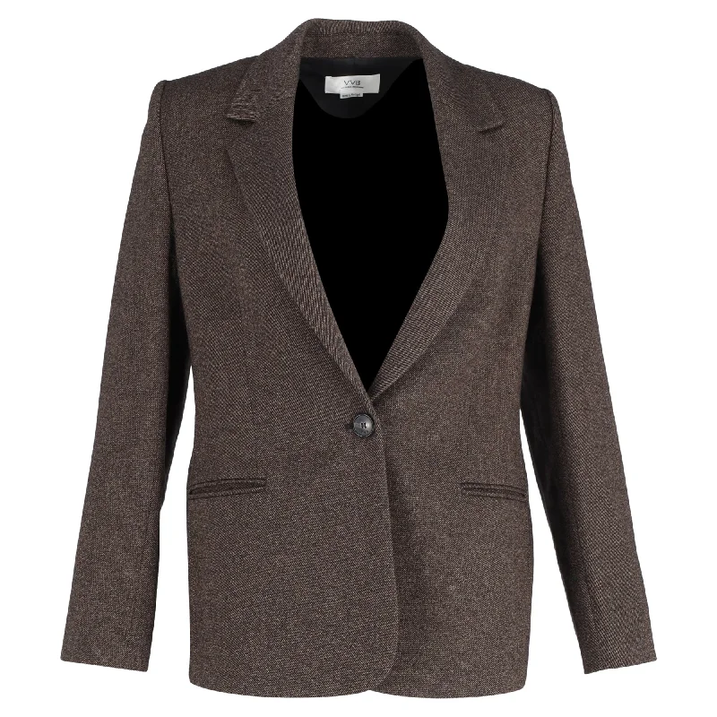 Victoria, Victoria Beckham Fitted Jacket In Brown Wool Mesh Jacket Canvas Jacket Denim Jacket