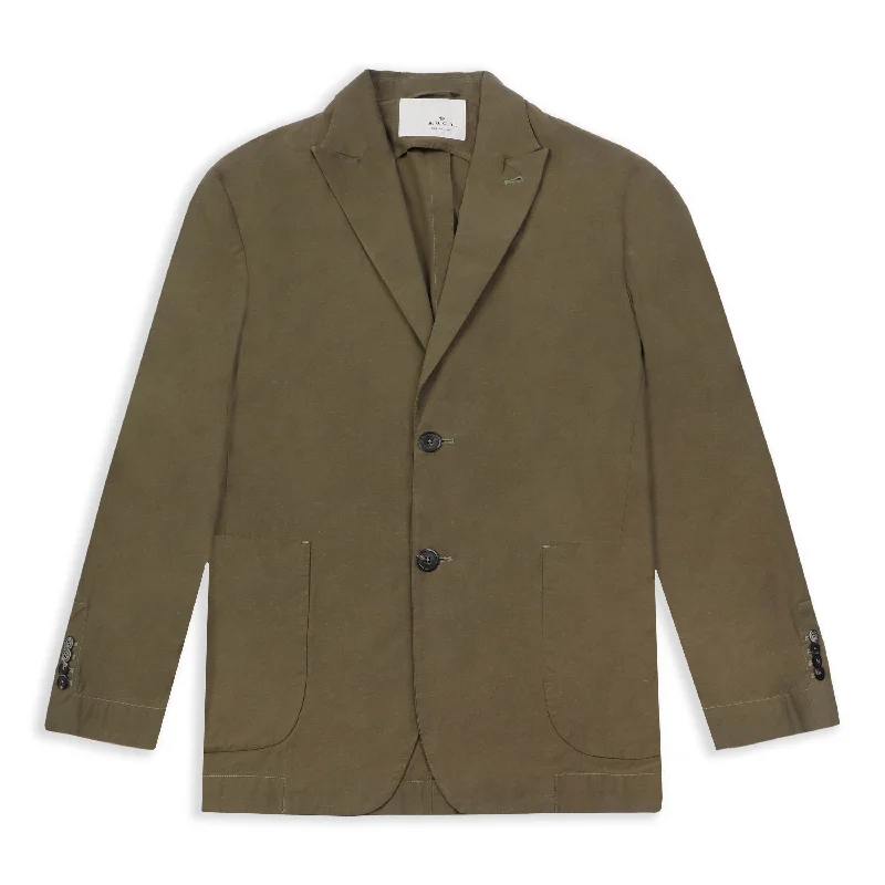 Giacco Blazer - Tela Natural Neps Military Women's High-End Blazer