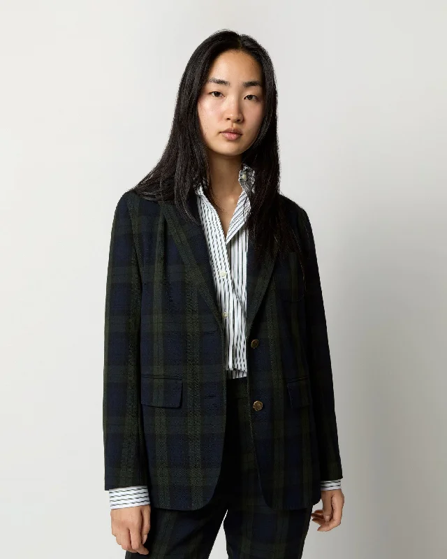 Ghost Blazer in Blackwatch Stretch Twill Women's Unique Blazer