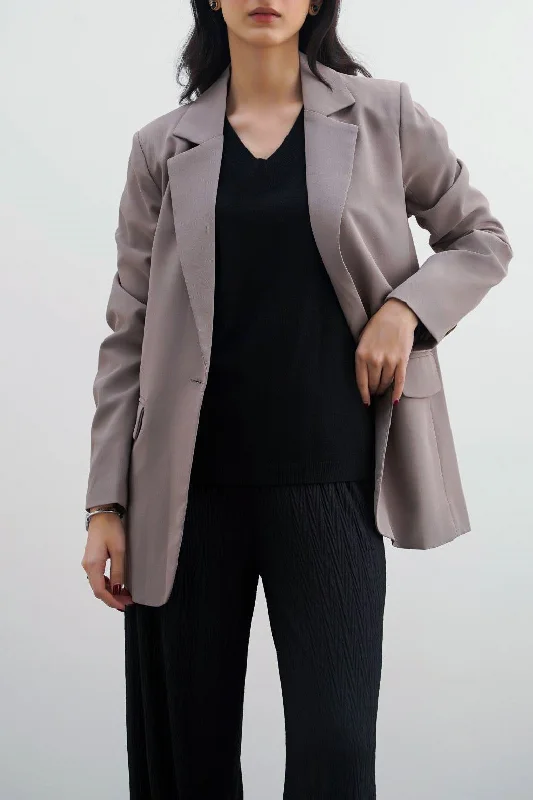 BASIC SINGLE-BUTTON BLAZER Women's Casual Suit