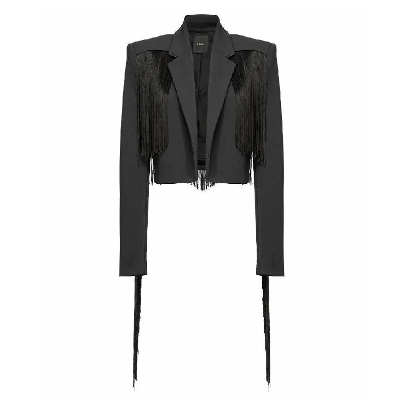 Black Polyester Suits & Blazer Women's Elegant Suit