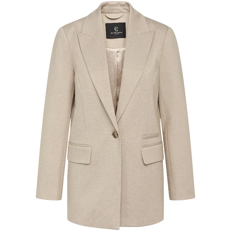 Bruuns Bazaar Damer - Lucilay Ginny blazer - Beige Melange Women's Custom Suit