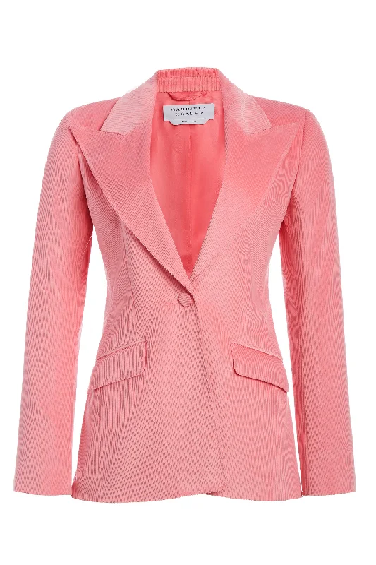 Leiva Blazer in Rosa Sea Island Cotton Corduroy Women's Luxury Jacket