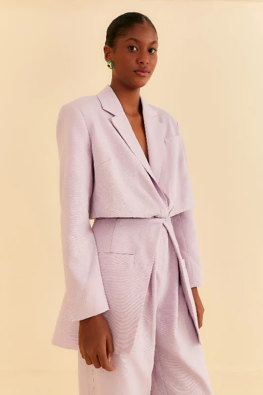 Lilac Cut Out Blazer Women's Formal Blazer