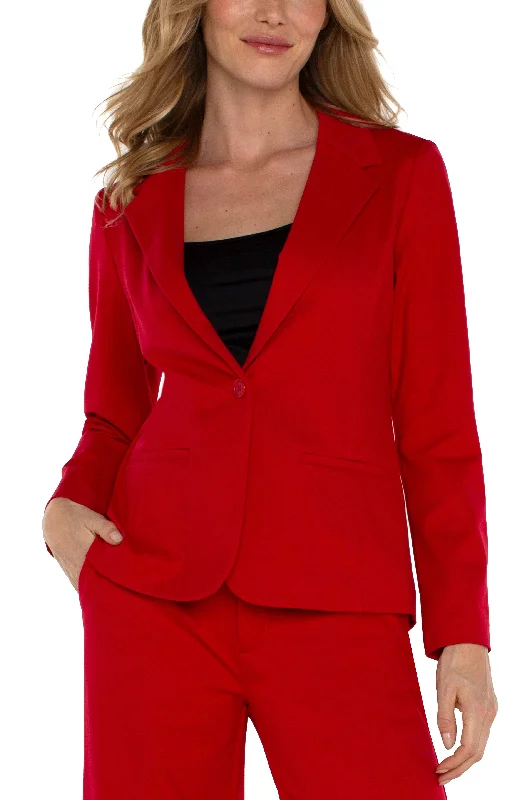 Liverpool Fitted Blazer (Tango Red) Women's Trendy Suit