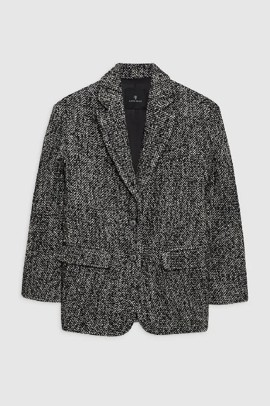 Quinn Blazer - Salt And Pepper Women's Luxurious Jacket