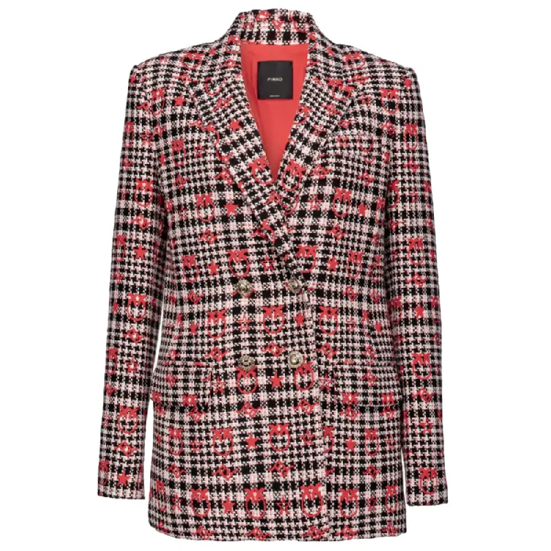 Red Cotton Suits & Blazer Women's Simple Blazer