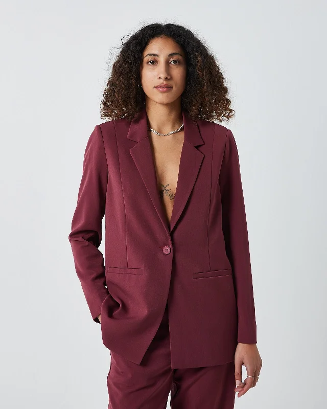 Tara 2.0 e54 Blazer - Burgundy Women's Professional Jacket