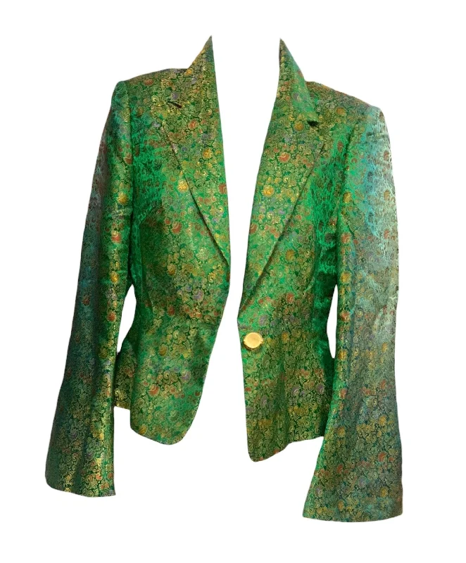 Tea by Michelle N Women’s Green Blazer 0 Women's Luxurious Jacket