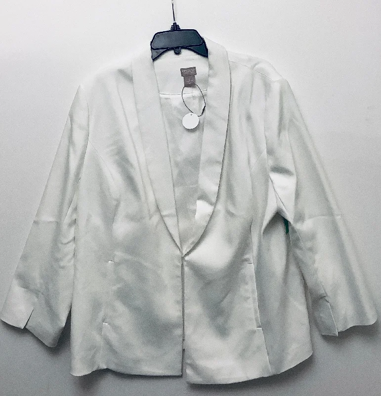 Blazer By Chicos In White, Size: Xl Women's High-End Blazer