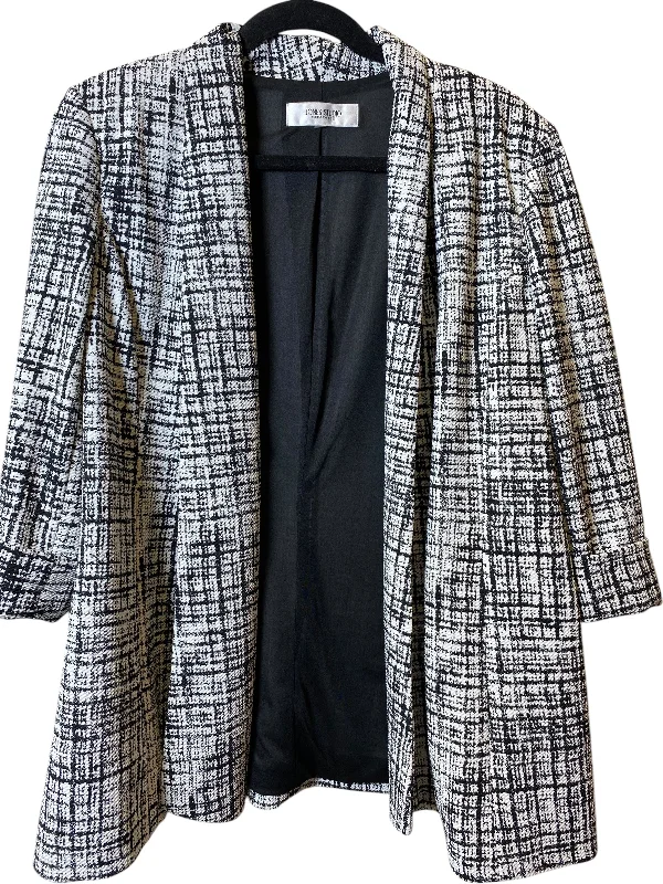 Blazer By Jones Studio In Black & White, Size: L Women's Unique Blazer