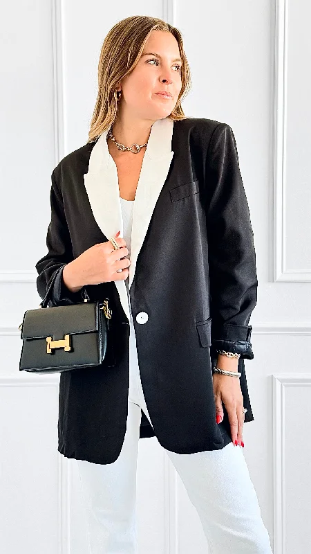 Glam Tuxedo Blazer Women's Elegant Suit