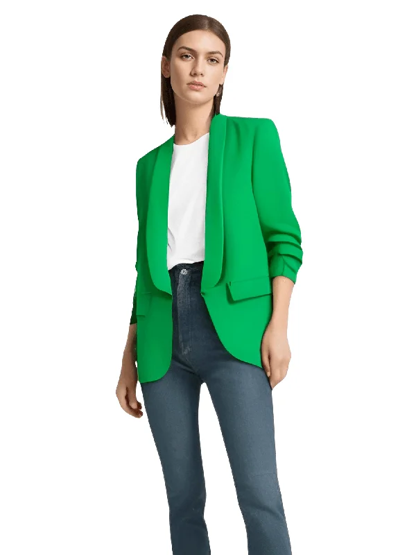 Modern Three Quarter Pile Sleeve Blazer For Women - In 8 Colors! Women's Trench Blazer