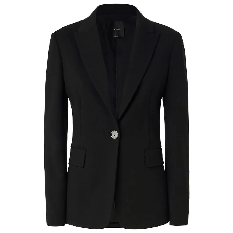 PINKO Black Polyester Suits & Blazer Plus Size Women's Coat