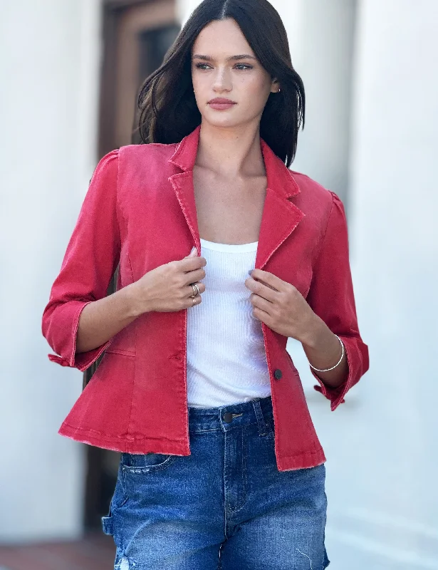 School Boy Denim Blazer Women's Unique Blazer