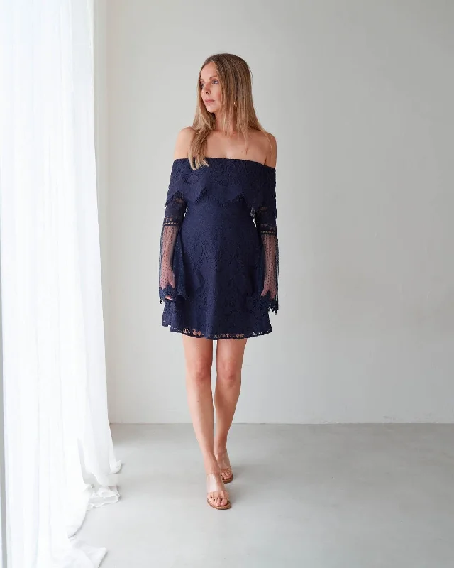 Eadin Dress-Navy Tunics Distressed trendy