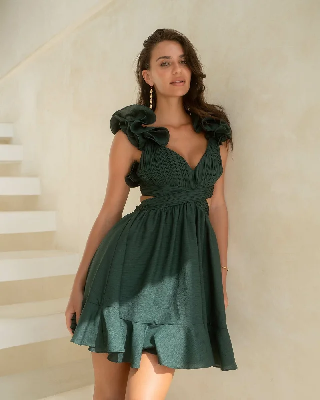 Gillian Dress - Green Tunics Luxurious high-end