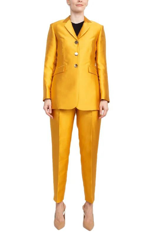 John Meyer Collection Notched Collar Long Sleeve 3 Button Jacket with Matching Pants Warm Wool Pants