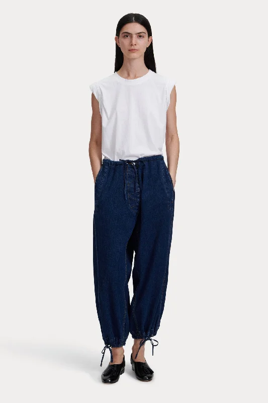 Rachel Comey Mona Pant Dark Indigo High-Waisted Shorts