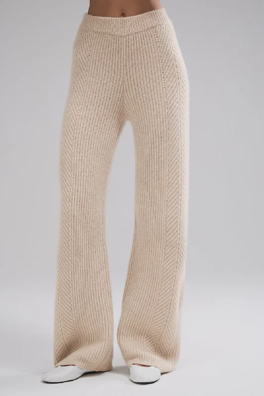 Winter Magic Cashmere Wide Leg Pant - Birch Heather Casual Denim Shorts