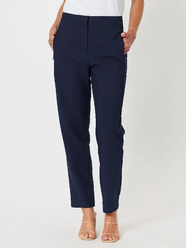 Lauren Slim Leg Pant - Navy Loose Fit Jumpsuit