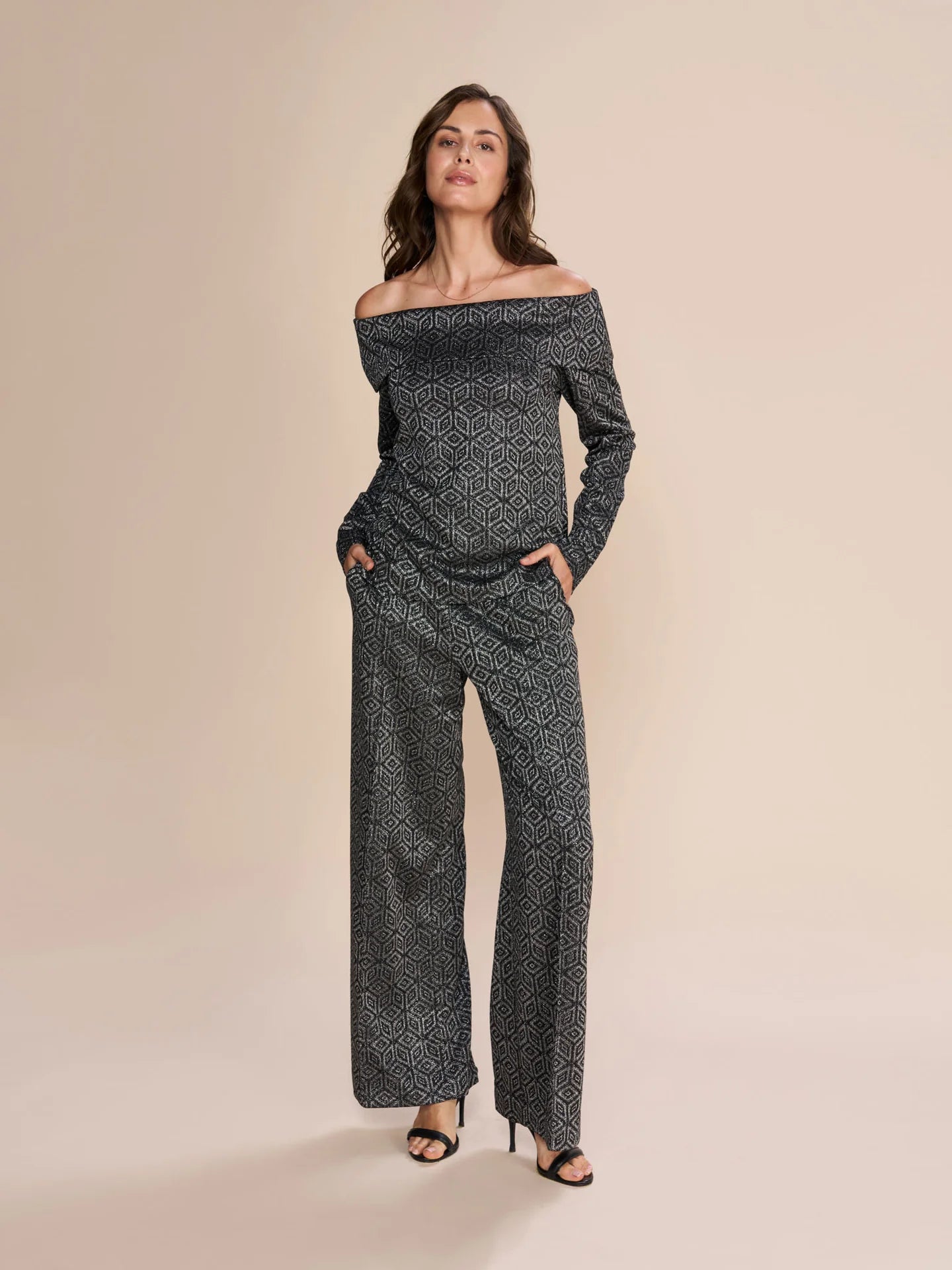 Mos Mosh Zimu Glam Pant-Silver-157980 Comfortable Lounge Pants