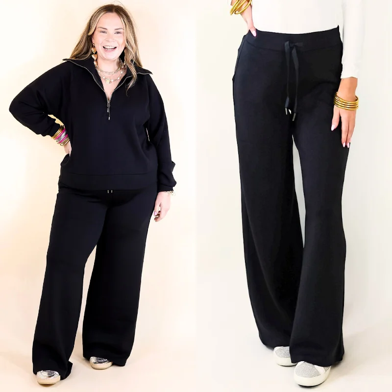 SPANX | AirEssentials Wide Leg Pant in Black Comfortable Palazzo Pants