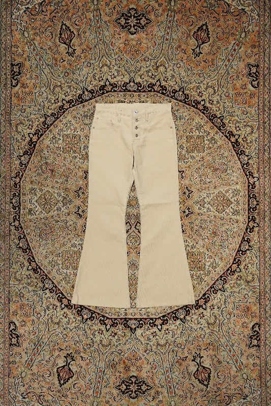 SUGARHILL CORDUROY BELL BOTTOM DENIM PANTS (IVORY WHITE) Soft Lounge Shorts