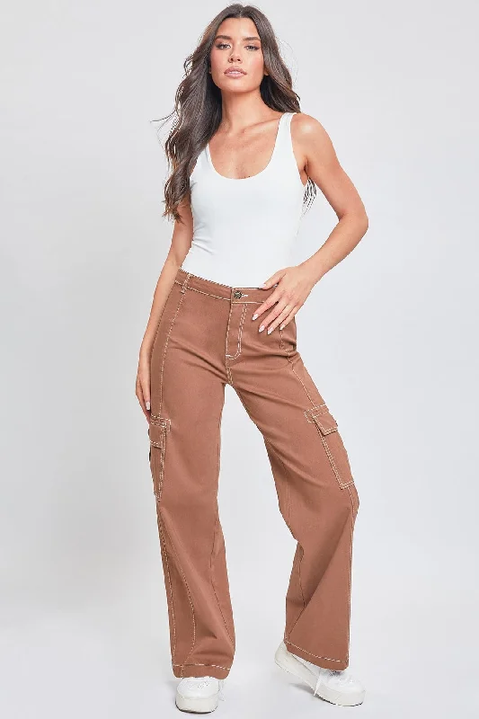 Women's Cargo Pants With Front Seam Smart Casual Skirt